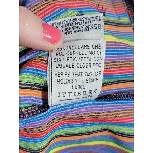 Versace Jeans Couture Women Multi Color Shirt Size Large‎ Rainbow Pride Vintage - Picture 9 of 11